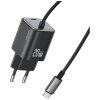 Ładowarka sieciowa USAMS JC Series CC261 20W GaN Mini Fast Charger 2xUSB-C czarny